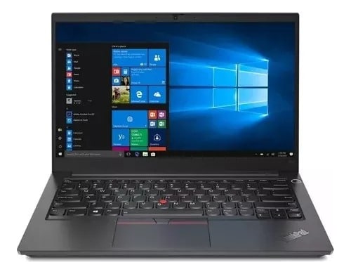 Notebook Lenovo ThinkPad E14 preto Intel Core i7 16GB RAM 512GB SSD, placa gráfica integrada Intel Iris Xe 60 Hz 1920x1080px Windows 11 Pro